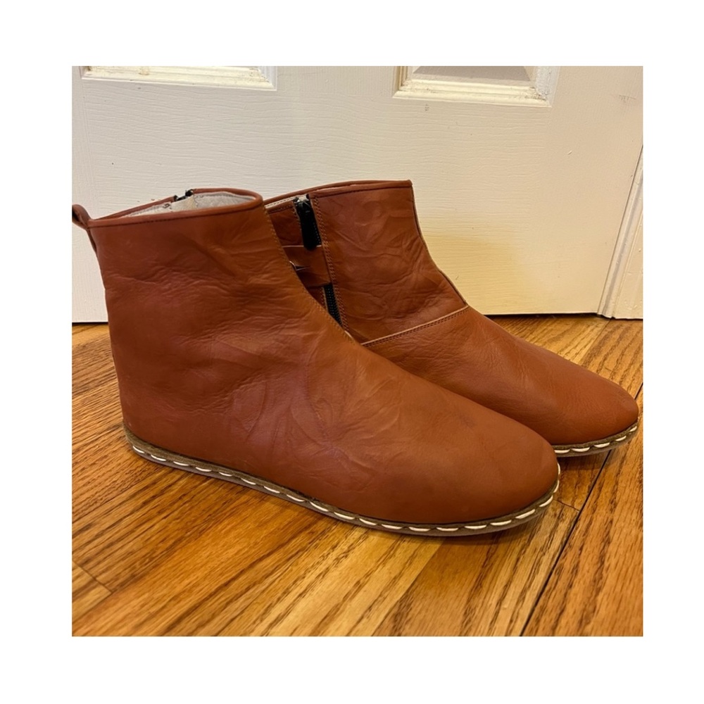 Atlantis Handmade Boots Men’s SZ 10 Brown Leather Barefoot Minimalist Grounding